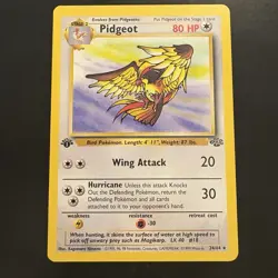 Pokemon Vintage 1st Edition Non-holo Rare Pidgeot Jungle 24/64 WotC 1999 - Image 1