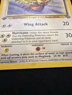 Pidgeot - 1999 Vintage Pokemon Jungle card # 24/64 - 1ST EDITION Non HOLO Worn - Image 4