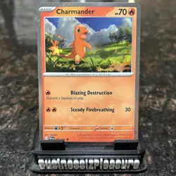 Charmander 007/091 Cosmos Holo Paldean Fates Promo Pokemon Trading Card Game NM - Image 1