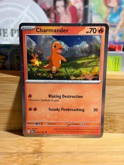 CHARMANDER 007/091 Paldean Fates Cosmos Holo Pokemon TCG Near Mint - Image 1
