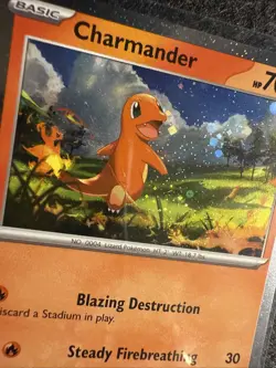 Charmander 007/091 Cosmos Holo Paldean Fates Promo Pokemon Trading Card Game NM - Image 5