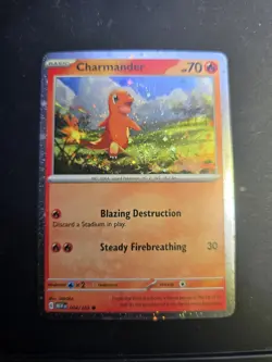 Pokemon TCG Charmander 007/091 Paldean Fates Cosmos Holo Rare Card NM - Image 1