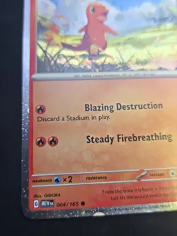 Pokemon TCG Charmander 007/091 Paldean Fates Cosmos Holo Rare Card NM - Image 2