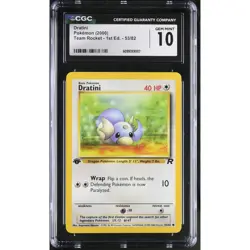 CGC 10 GEM MINT Dratini 1st Edition 53/82 Pokemon 2000 Team Rocket Non Holo(PSA) - Image 1