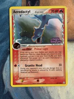 2006 POKEMON EX HOLON PHANTOMS AERODACTYL 35/110 STAMPED REVERSE HOLO LP - Image 1