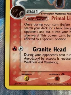2006 POKEMON EX HOLON PHANTOMS AERODACTYL 35/110 STAMPED REVERSE HOLO LP - Image 3