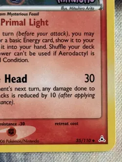 2006 POKEMON EX HOLON PHANTOMS AERODACTYL 35/110 STAMPED REVERSE HOLO LP - Image 4