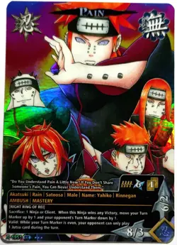 Carte Naruto CCG Collectible Card Game 198 Foil neuf Pain - Image 1