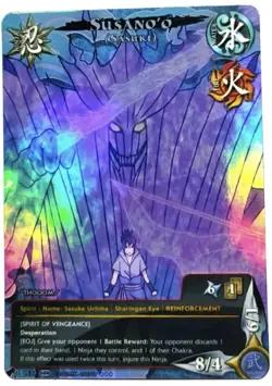 Carte Naruto CCG Collectible Card Game Foil neuf Prism 423 Susano’o Sasuke - Image 1