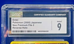 Pokemon Entei Japanese 2000 CGC 9 Mint Neo 2 File #244 Reverse HOLO Card Graded - Image 2