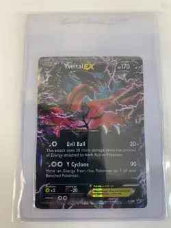 Pokemon Card Yveltal EX XY08 Half Art Ultra Rare XY Black Star Promo LP/MP Back - Image 3
