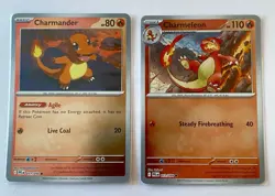 2x Charmander Charmeleon - Reverse Holo - Phantasmal Flames Pokemon Card NM - 1¢ - Image 1