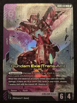 Gundam Exia (Trans-Am) Gundam Card Game . Steel Requiem Legend Rare GD03-049 - Image 1