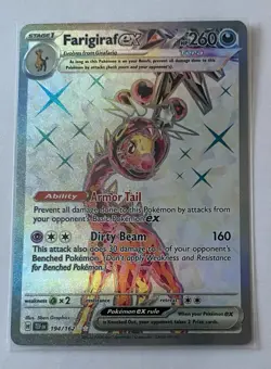 Farigiraf ex 194/162 - Secret Rare Holo Full Art - Pokemon Card - NM - 1¢ start! - Image 1