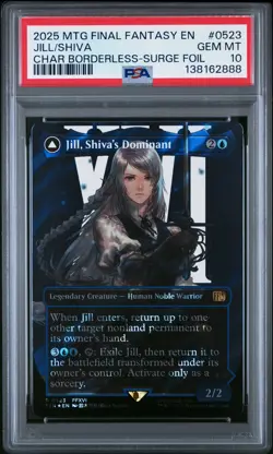 2025 MTG FINAL FANTASY #0523 JILL, SHIVA'S DOMINANT/SHIVA, WARDEN OF ICE PSA 10 - Image 1