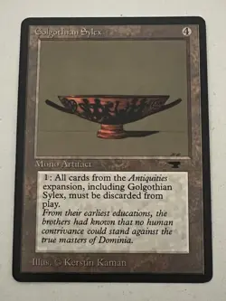 Magic the Gathering MTG Antiquities Golgothian Sylex NM- (Beta Bob) - Image 1