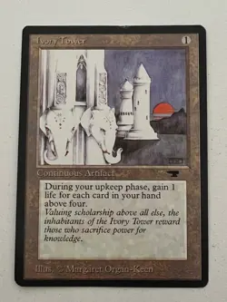 Magic the Gathering MTG Antiquities Ivory Tower MP+ (Beta Bob) - Image 1