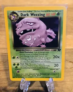 Dark Weezing 31/82 Pokemon Team Rocket Non Holo WOTC TCG NM - Image 3