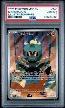 2025 Pokemon Mega Evolution Marshadow Illustration Rare PSA 10 Gem Mint #146 - Image 1