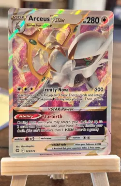 Pokemon TCG Arceus VSTAR 123/172 Brilliant Stars 2022 Ultra Rare Card - Image 1