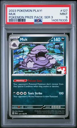 2023 POKEMON PLAY! POKEMON PRIZE PACK: SERIES 3 #127 MUK PSA 9 - Image 1