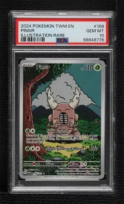 Pinsir Illustration Rare Pokemon Scarlet & Violet Twilight Masquerade TWM PSA 10 - Image 1