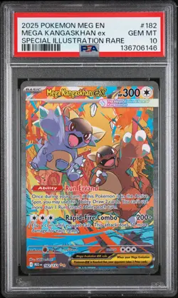 2025 POKEMON MEG SPECIAL ILLUSTRATION RARE #182 MEGA KANGASKHAN EX PSA 10 - Image 1
