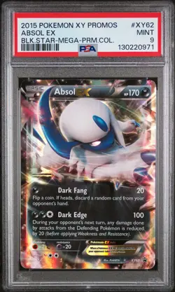 2015 POKEMON XY BLACK STAR PROMOS MEGA ABSOL-PREM COLL #XY62 ABSOL EX PSA 9 - Image 1