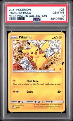 2021 POKEMON MCDONALD'S COLLECTION #25 PIKACHU-HOLO PSA 10 - Image 1