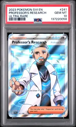 2023 POKEMON SVI EN-SCARLET & VIOLET ULTRA RARE #241 PROFESSOR'S RESEARCH PSA 10 - Image 1