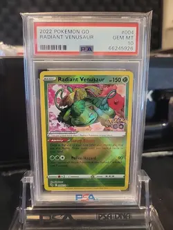 Radiant Venusaur 004/078 Pokemon Go PSA 10 Gem Mint - Image 1