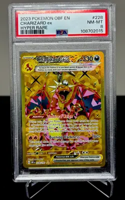 2023 Pokemon Obsidian Flames Charizard EX Hyper Rare 228/197 Psa 8 - Image 1