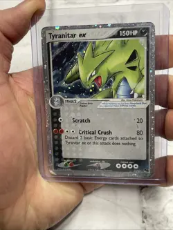 Pokemon TCG Tyranitar EX 17/17 Pop Series 1 Ultra Rare Holo HP Heavily Played - Image 1