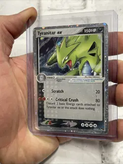 Pokemon TCG Tyranitar EX 17/17 Pop Series 1 Ultra Rare Holo HP Heavily Played - Image 2