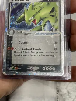 Pokemon TCG Tyranitar EX 17/17 Pop Series 1 Ultra Rare Holo HP Heavily Played - Image 3