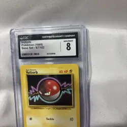 Voltorb Pokemon Base Set 1999 67/102 Shadowless CGC 78 Near Mint +, Rare TCG - Image 2