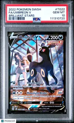 Umbreon V PSA 10 Brilliant Stars TG22/TG30 Pokemon 2022 - Image 1