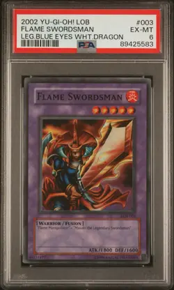 2002 Legends Of The Blue Eyes - Flame Swordsman LOB-003 Holo YuGiOh - Image 1