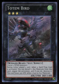 Totem Bird LTGY-EN086 Secret Rare 1st Edition Yu-Gi-Oh - Image 1
