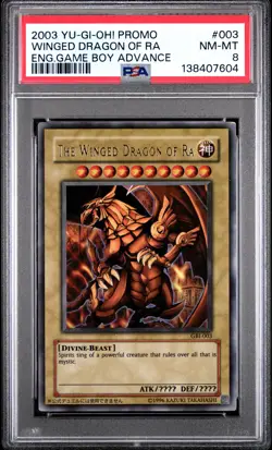 2003 YU-GI-OH! PROMO ENGLISH GAME BOY ADVANCE #003 THE WINGED DRAGON OF RA PSA 8 - Image 1