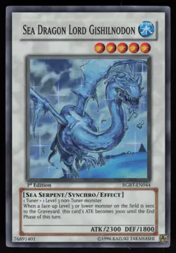 Sea Dragon Lord Gishilnodon RGBT-EN044 Raging Battle 1st Edition Yu-Gi-Oh - Image 1