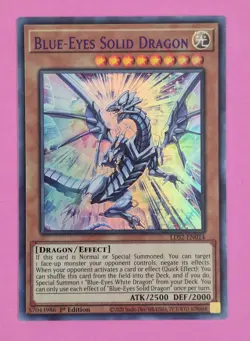 YuGiOh Blue-Eyes Solid Dragon (Purple) LDS2-EN014 Ultra Rare 1st Edition - Image 1