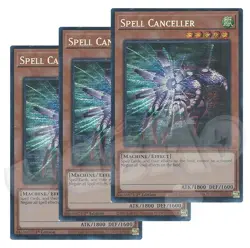 Yugioh - Spell Canceller x 3 - 1st Edition Prismatic Secret Rare NM - Free Holo - Image 1