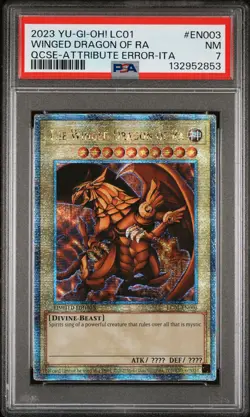 2023 YU-GI-OH! LEGEND COLLECTION: 25TH ANV EDITION THE WINGED DRAGON OF RA PSA 7 - Image 1