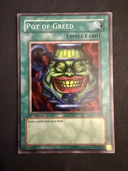 Konami Yu-Gi-Oh! Pot of Greed SD1-EN015 Dragon's Roar 1st Edition Spell - Image 1