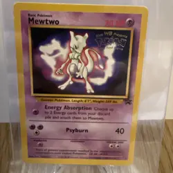 1999 Pokemon Mewtwo Promo Card Warner Bros First Movie Card. LV.60 #150 - Image 1