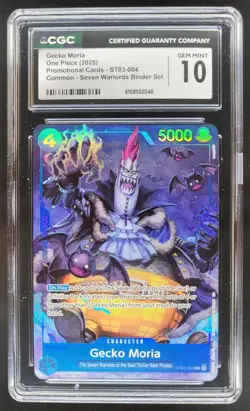 2025 ONE PIECE CCG GECKO MORIA PROMO ST03-004 CGC 10 C PT - Image 1