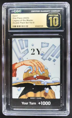 2025 ONE PIECE CCG DON!! LEGACY OF THE MASTER DOUBLE PACK CGC 10 PRISTINE A PT - Image 1