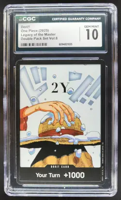 2025 ONE PIECE CCG DON!! LEGACY OF THE MASTER DOUBLE PACK CGC 10 A PT - Image 1