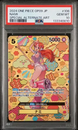 2024 ONE PIECE JPN EMPERORS IN THE NEW WORLD SPECIAL ALT ART #106 NAMI PSA 10 - Image 1